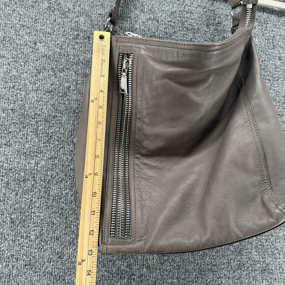 FRYE Soft Leather Bag Lena Gray Hobo Shoulder Handbag Tote Purse Boho Western - Picture 10 of 12